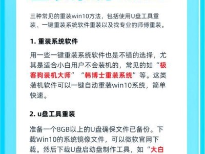 使用外置硬盘重装Win10（从备份到重装，轻松搞定你的Win10系统）